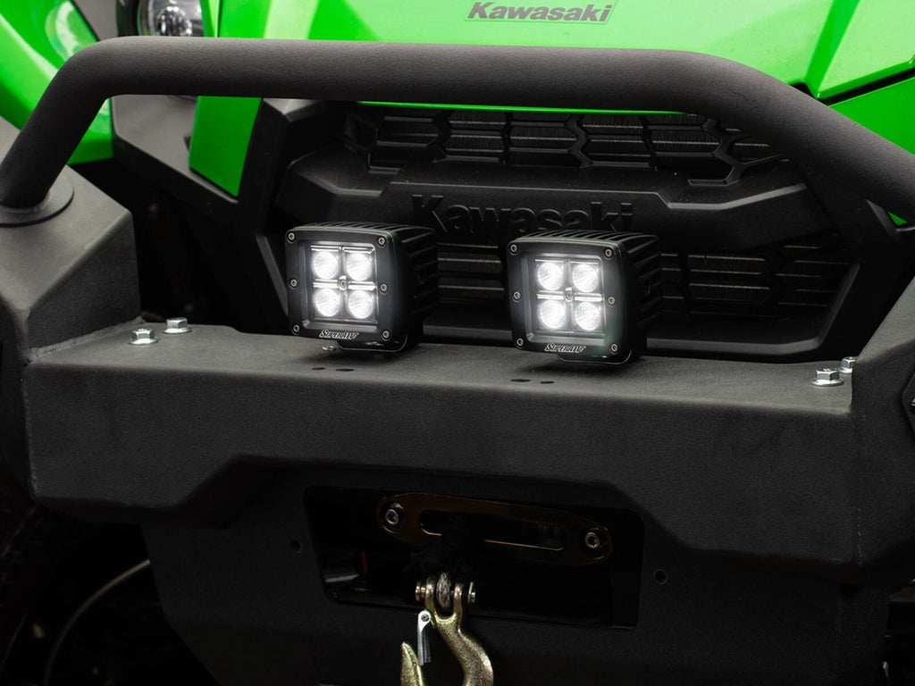 3" LED Cube Lights for SuperATV (2015–2023) - Flood Pattern, Mount Brackets