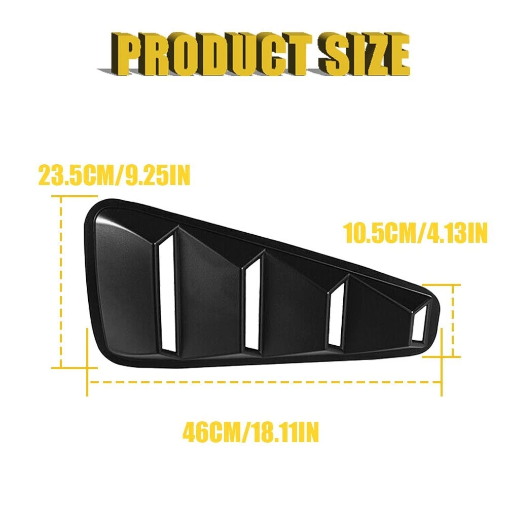 Set of 2 Quarter Window Louvers for Ford Mustang (2005â2014)
