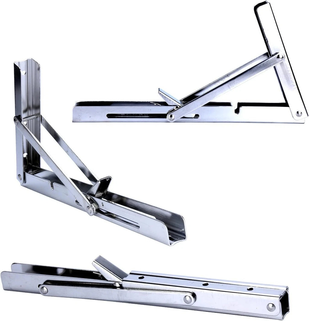 2X Heavy Duty Folding Bracket Support for Bench Table (660lb/300kg)