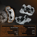 Set of 2 Rear Disc Brake Calipers for Toyota Matrix XRS/XR (2003–2007) 192612