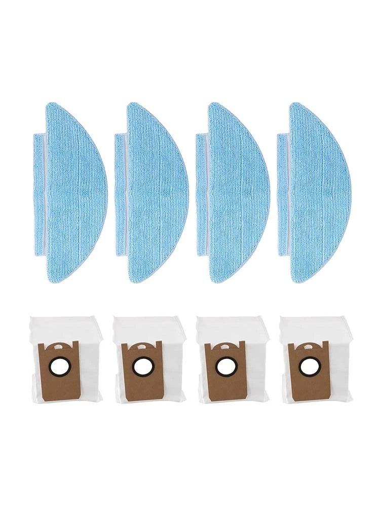 8 Pieces Mop Cloth and Dust Bag Set for Laresar L6 Nex