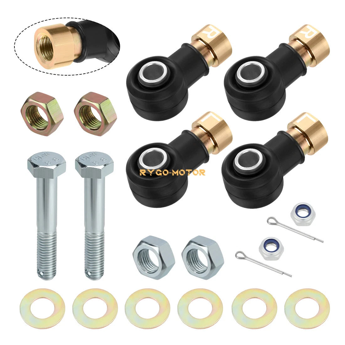 2 Sets Tie Rod End Kit for Polaris Xplorer 250 300 400 (1998–2002)