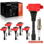 Set of 6 Ignition Coils & Iridium Spark Plugs for Nissan Altima Murano (2002–2022)