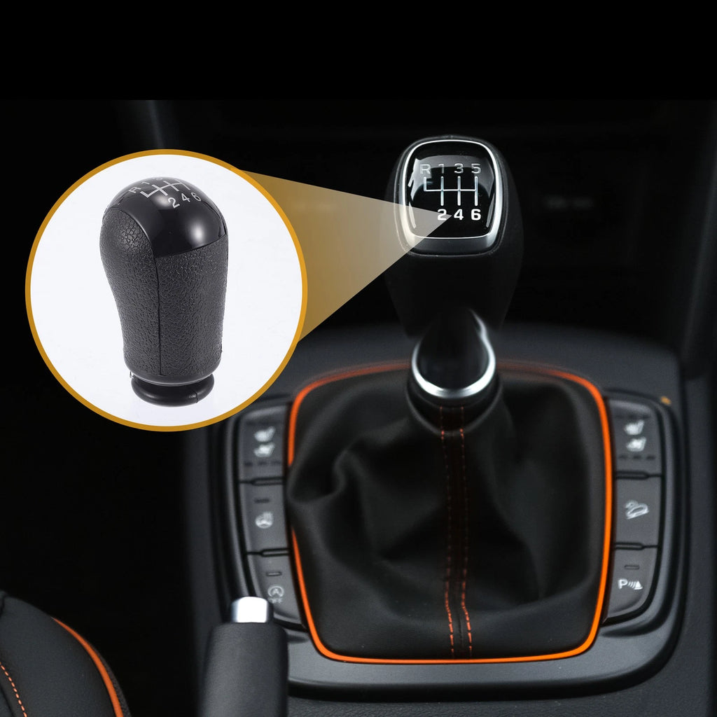 6 Speed Manual Gear Shifter Knob for Ford Focus (2005–2012) Plastic Black White