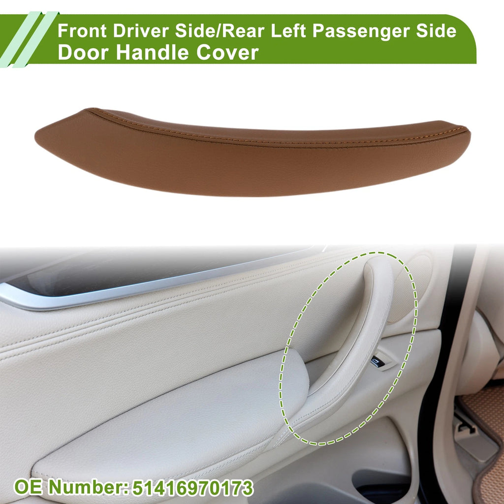 Door Panel Handle Pull Trim Cover for BMW X5 (2008–2013) No. 51416970173 Light Brown