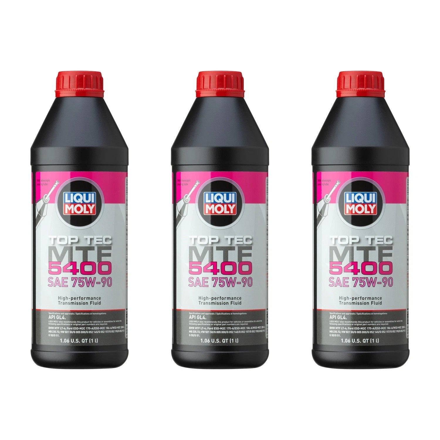 Set of 3 Liqui Moly Top Tec MTF 5400 75W-90 Gear Oil (1L each)