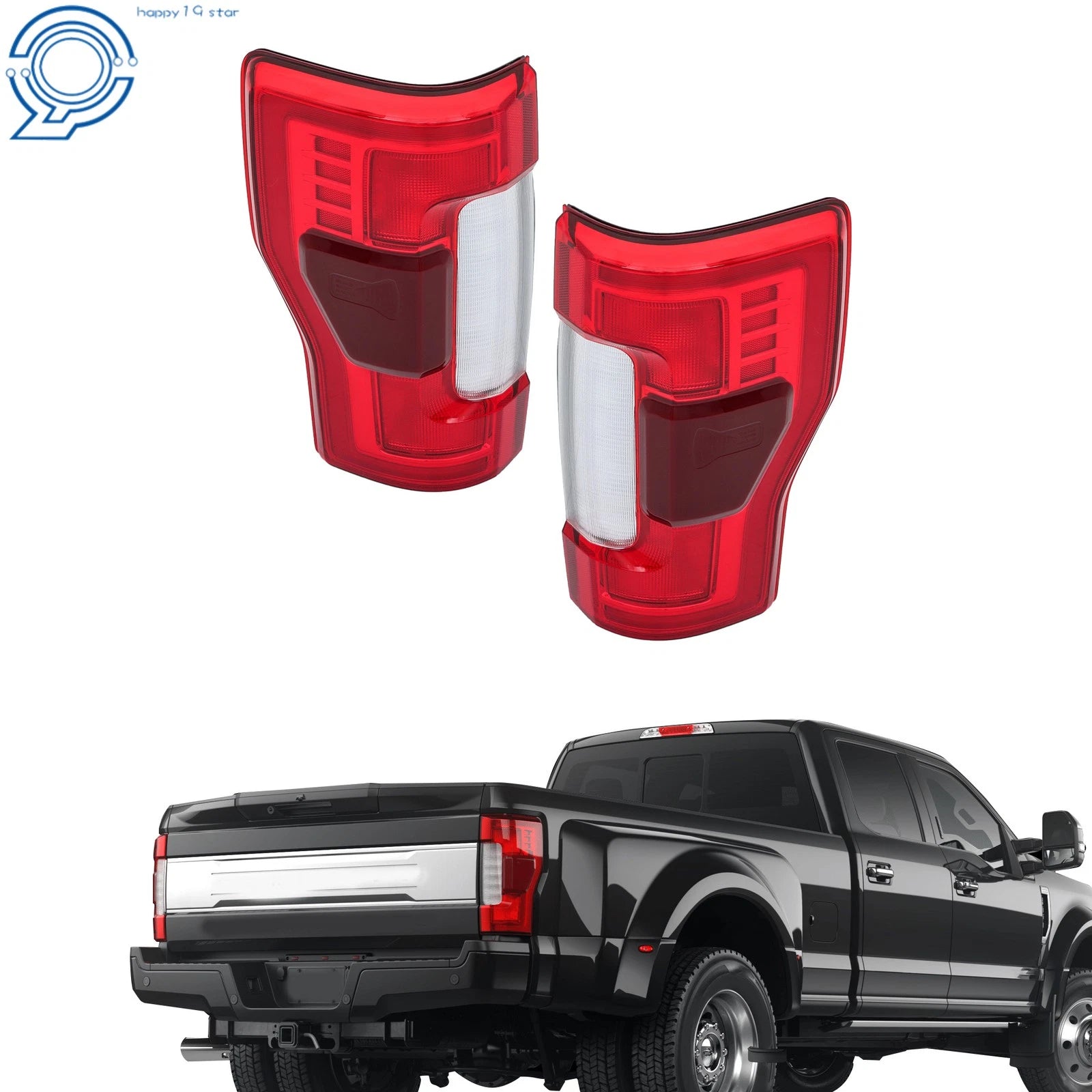 Set of 2 LED Tail Lights for Ford F250 F350 Super Duty (2017–2019)
