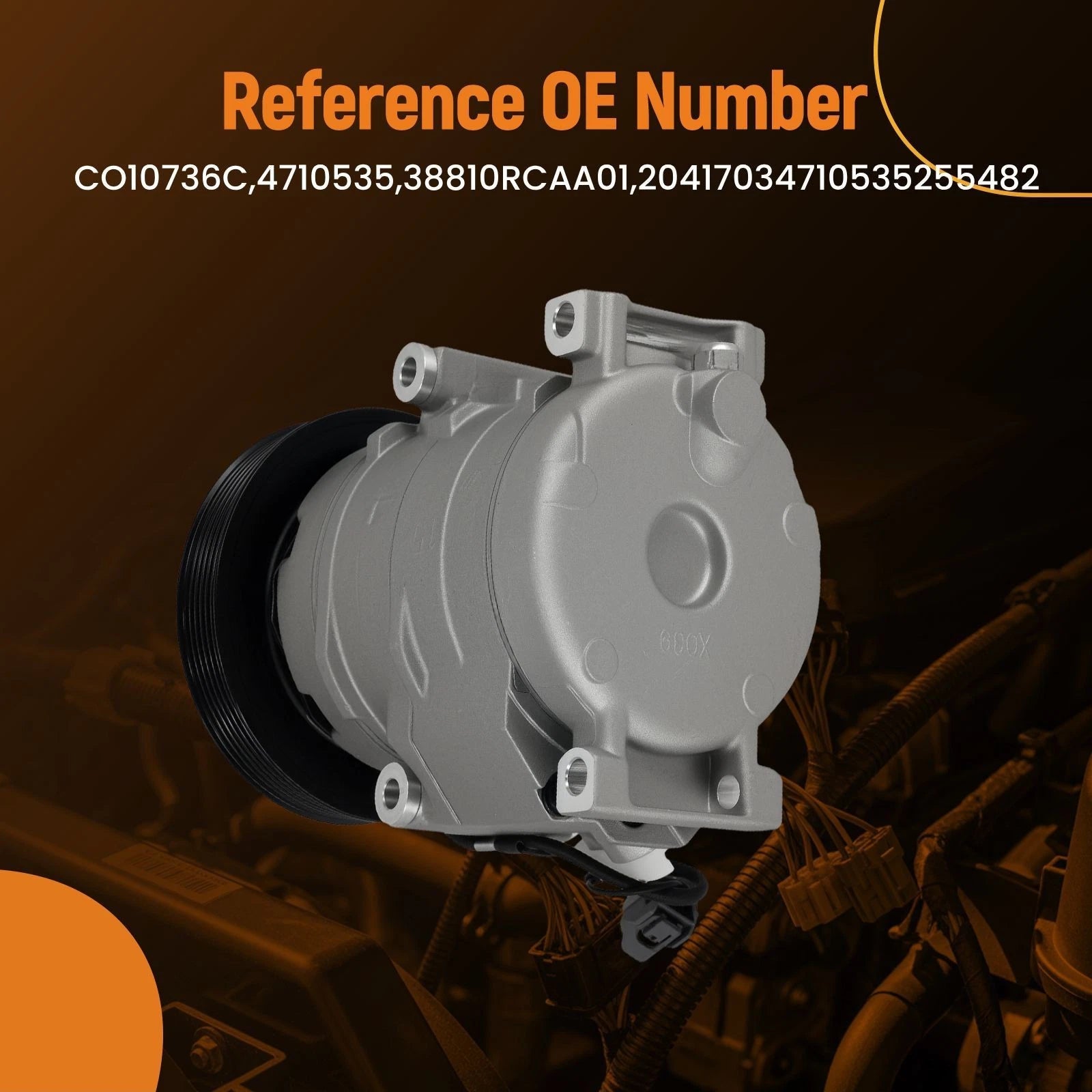 AC Compressor for Honda Odyssey (2005-2007), Pilot (2005-2008), Acura MDX (2007)