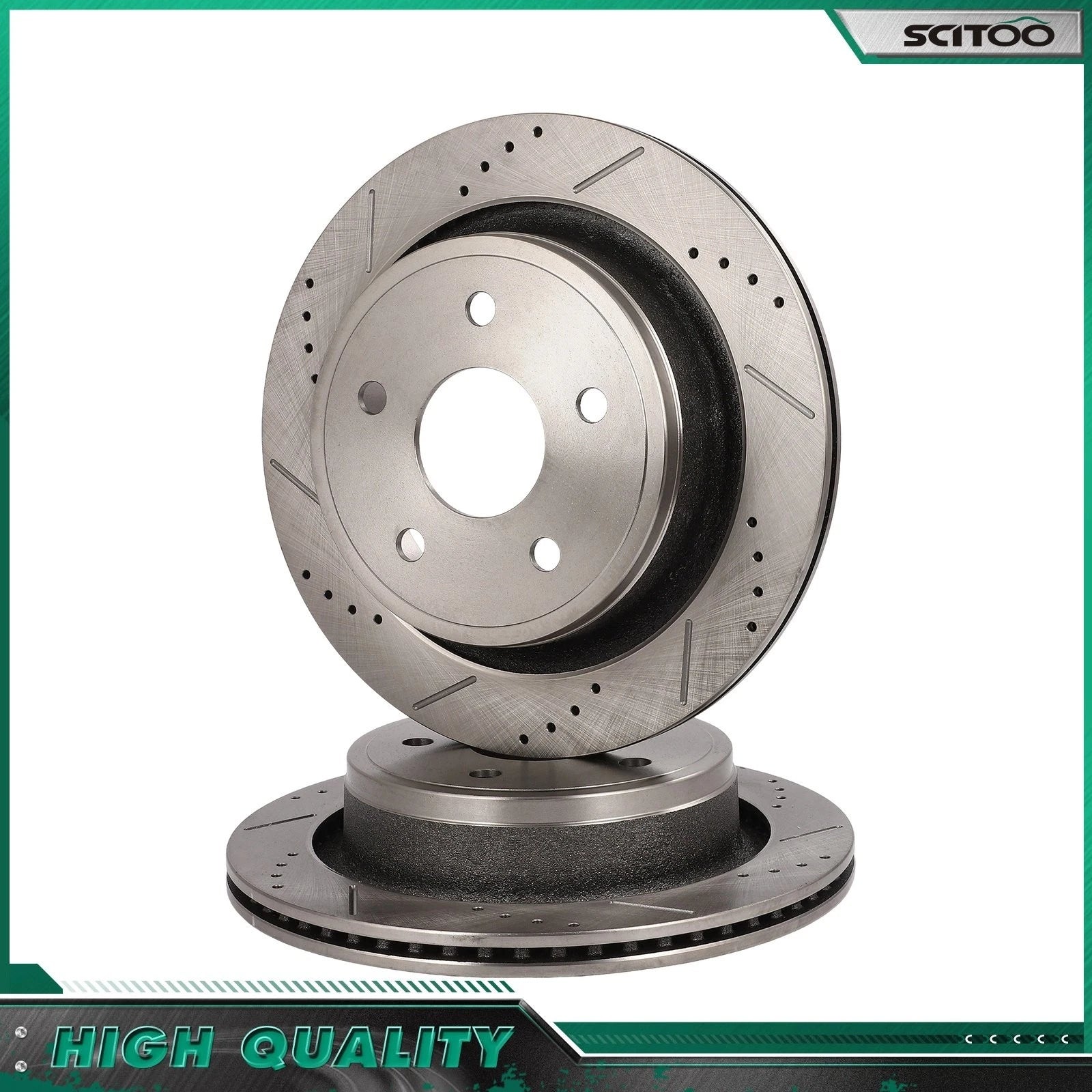 Rear Brake Disc Rotors for Dodge Durango (2004–2009) & Ram 1500 Classic (2019–2023)