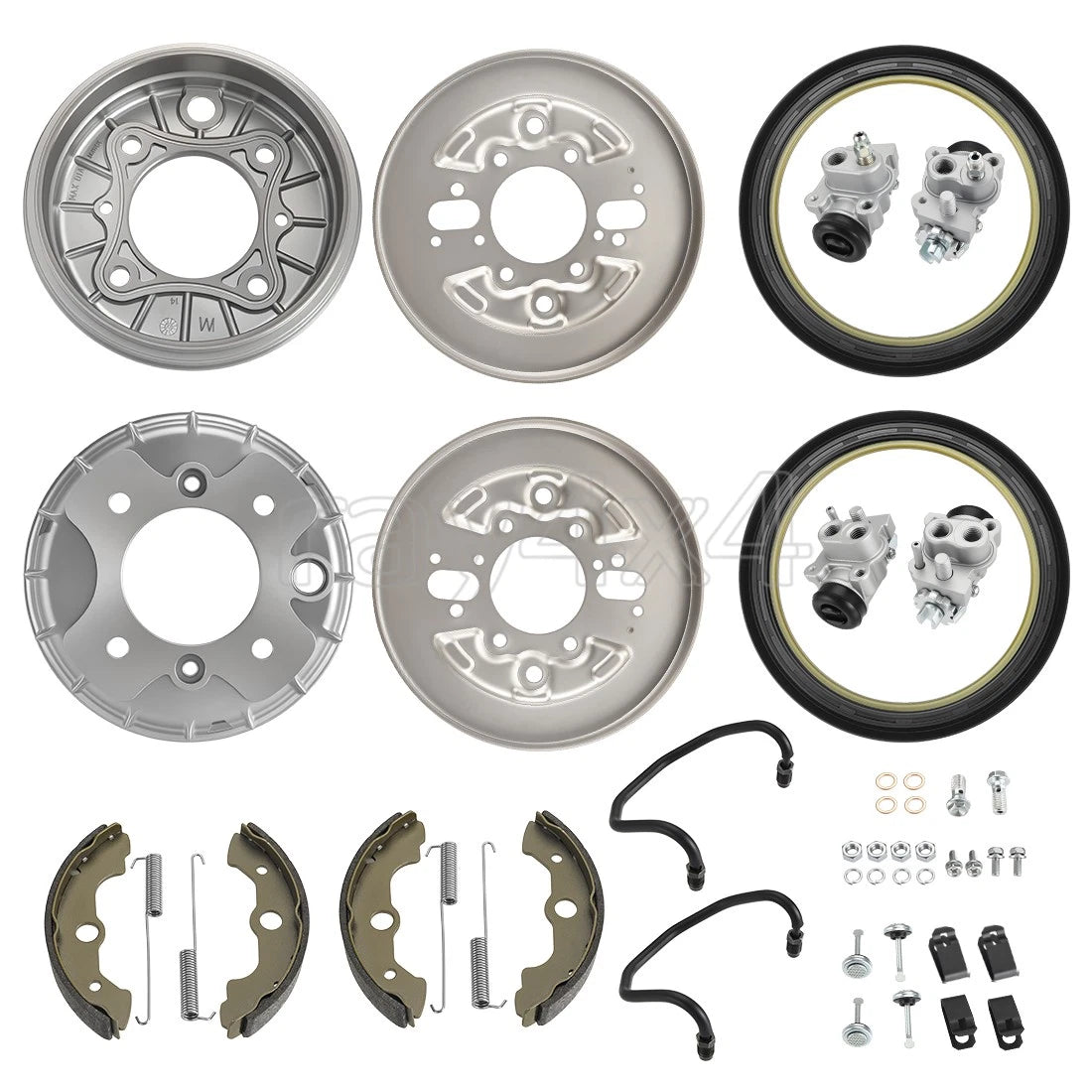 Front Brake Drum Plate Wheel Cylinder Shoes for Honda Foreman TRX450FE (2002–2004)