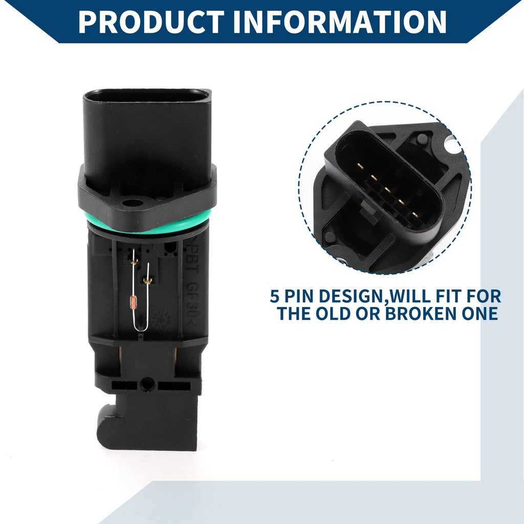 Mass Air Flow Sensor No.06A906461D for Audi A3 A4 A6 TT (1996–2006)