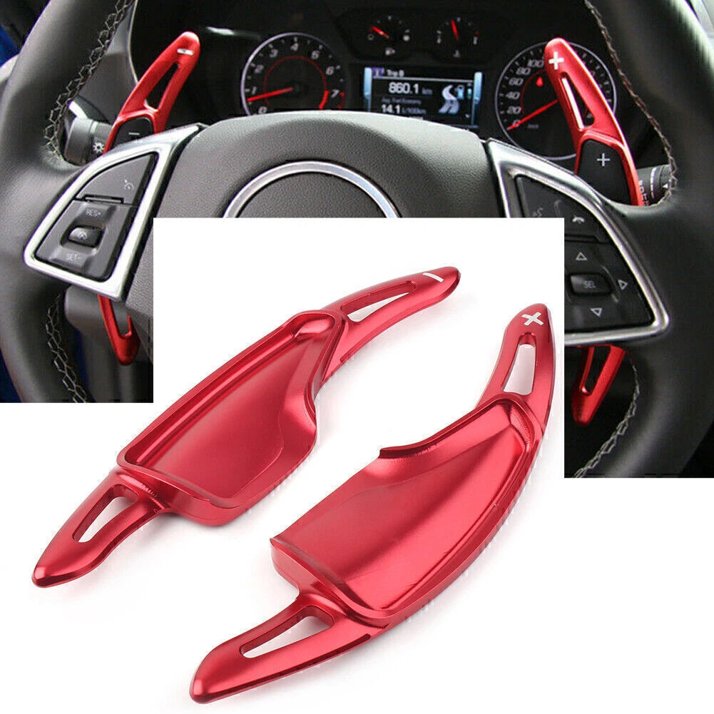 Steering Wheel Shift Paddle Extension for Chevrolet Camaro (2016–2018) Red