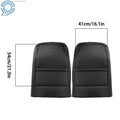 Set of 2 Black Leatherette Front Side Seat Back Covers for Jeep Wrangler (2013–2017)
