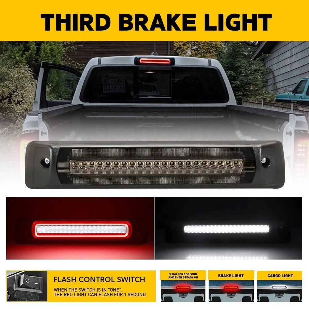 F1 Strobe Style LED Smoke 3rd Brake Light for Chevy Colorado/GMC Canyon (2015–2023)