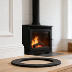 150mm Black Stainless Steel Wall Collar for Wood Burning Fireplace