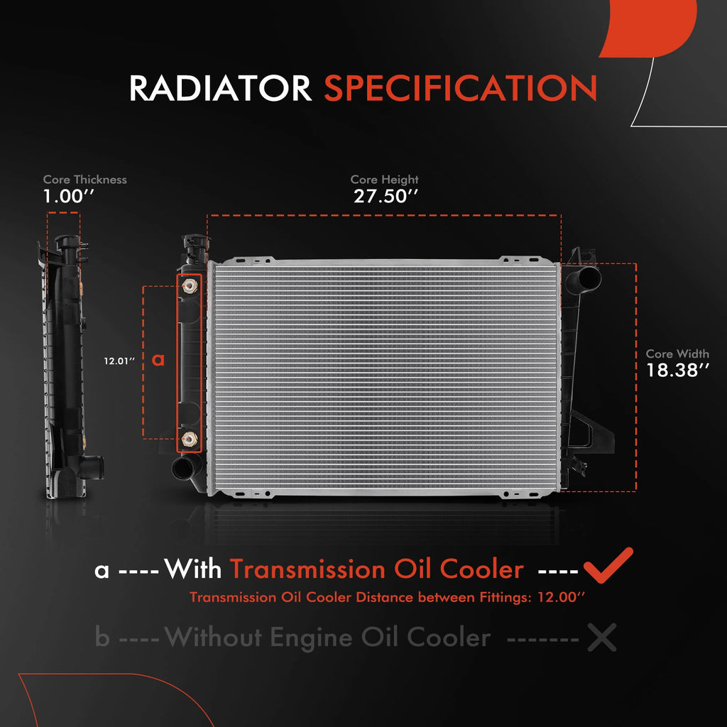 Radiator for Ford F-150 F-250 F-350 Bronco V8 (1980–1996)