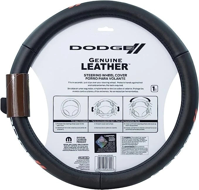 Steering Wheel Cover for Dodge Genuine Leather