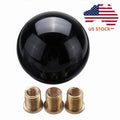 Black Round Ball Shift Knob for Universal Gear Shifter with 3 Adapters