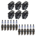 Set of 6 Ignition Coils & Spark Plugs for Mercedes W210 V6 (1996–2002)