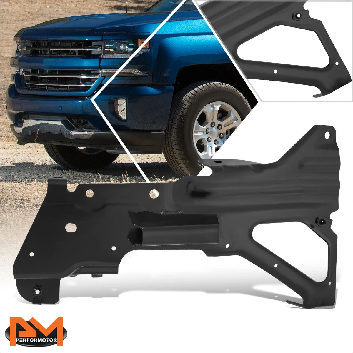 Front Left Inner Bumper Cover Support Bracket for Chevrolet Silverado 1500 (2016–2019)