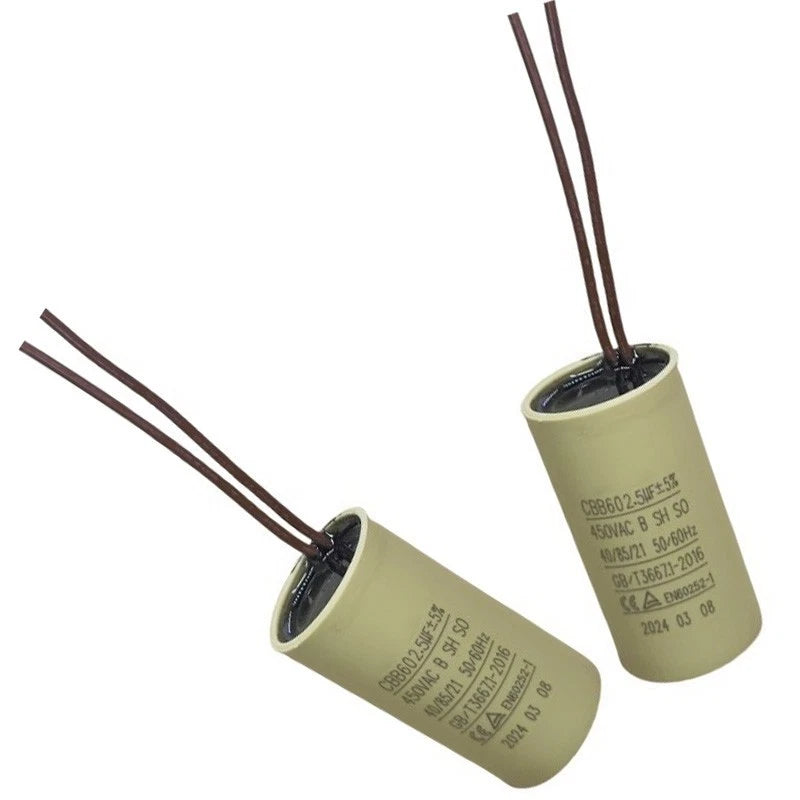 2X CBB60 Motor Capacitor 2.5uF for Water Pump & Heating System