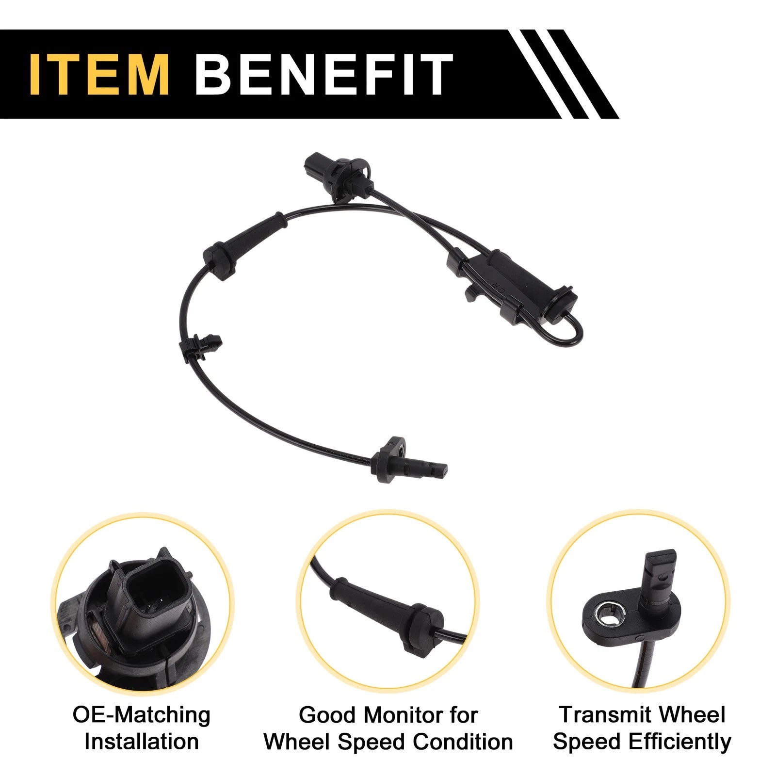 ABS Wheel Speed Sensor No. 57450T6PH01 for Honda Crider (2014–2018) 1Pc Right Front
