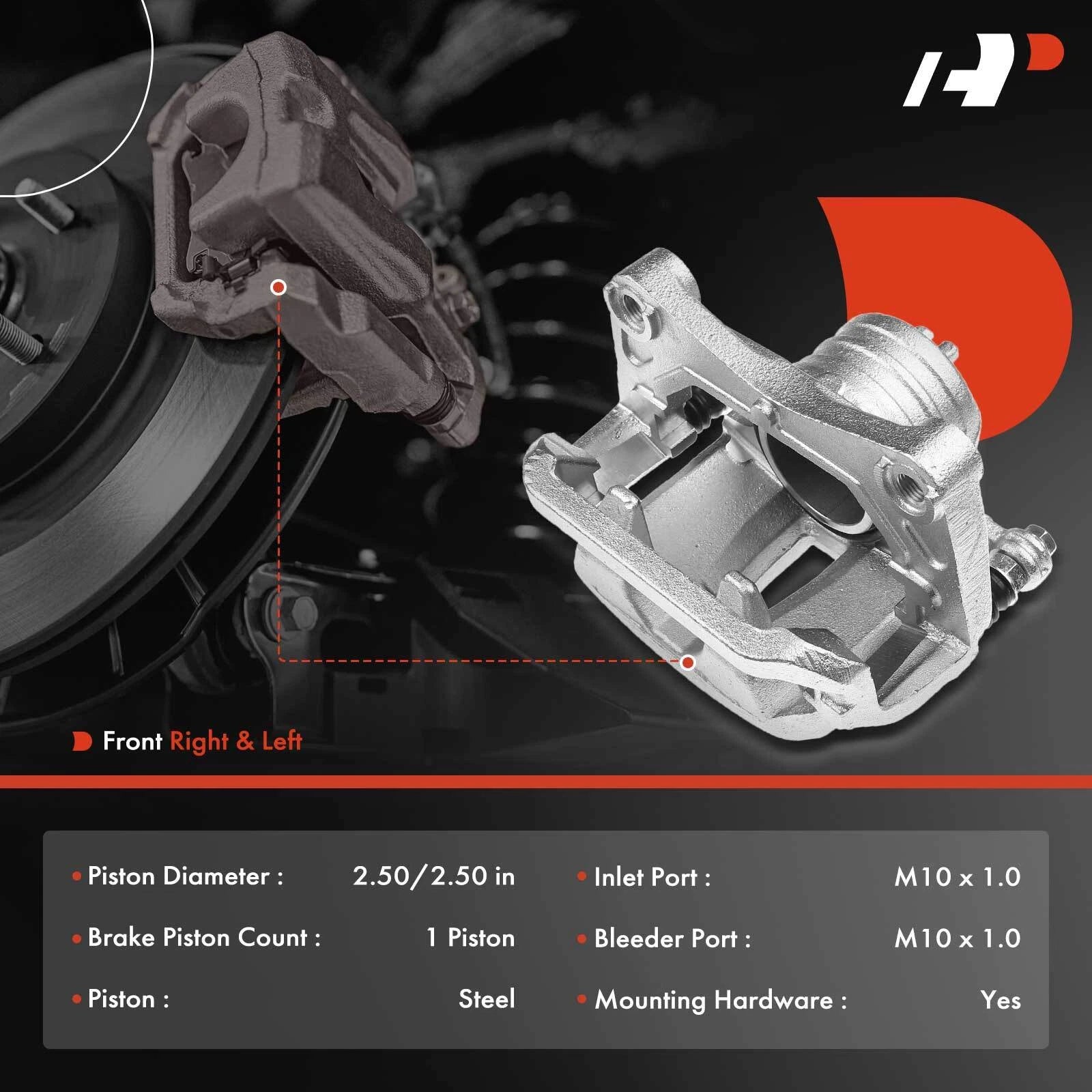 Front Brake Calipers with Bracket for Infiniti FX35 FX45 (2003-2005)