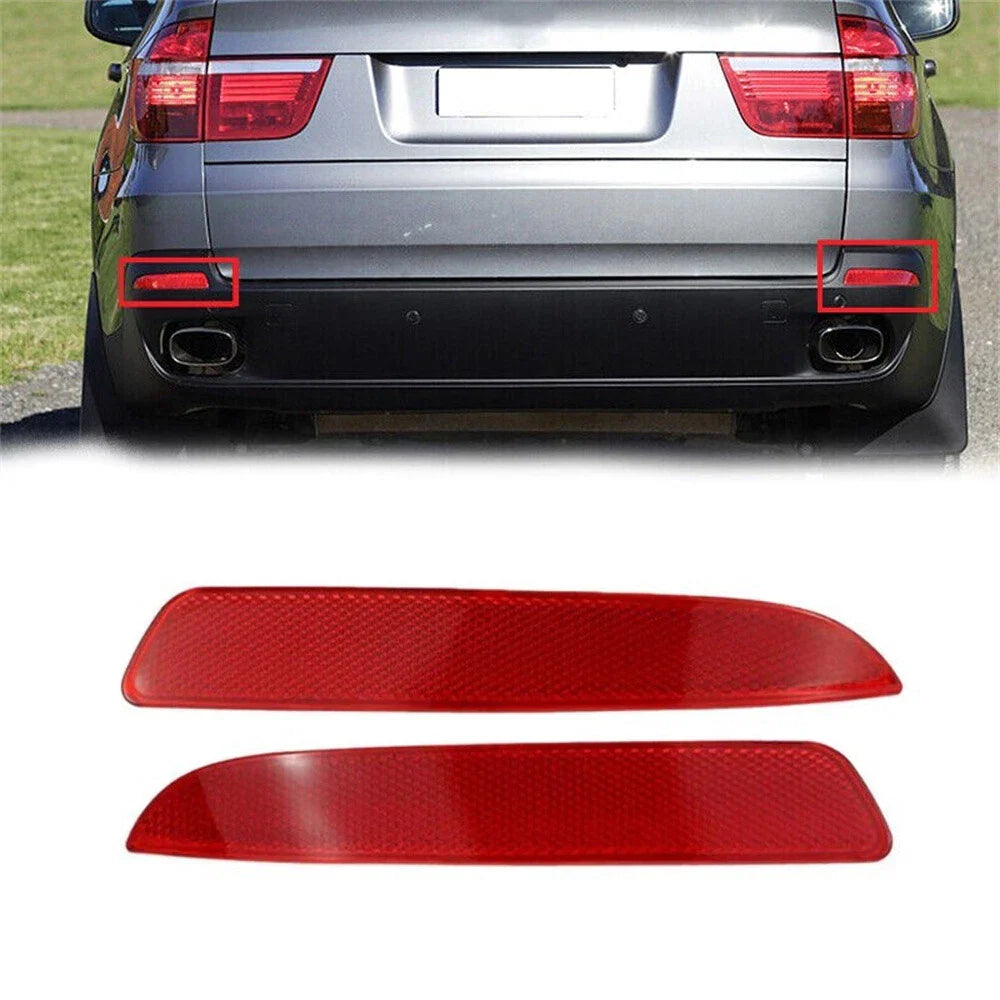 Rear Bumper Reflectors  Brake Stop Lamp Red Lens for BMW E70 (2007-2013)