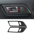 Carbon Fiber Interior Door Handle Trim Covers for 2015-2022 Ford Mustang