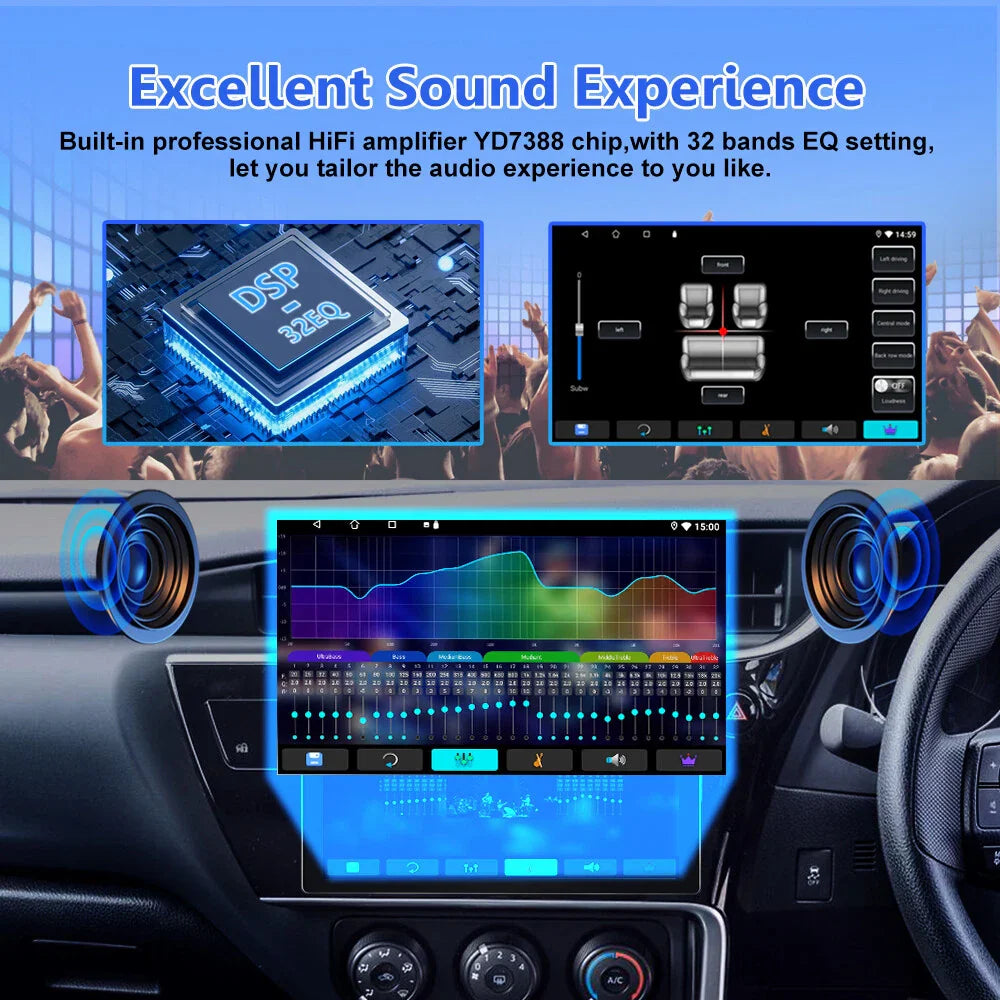 9" CarPlay Android Auto Radio Head Unit for Toyota Fortuner (2015-2020)