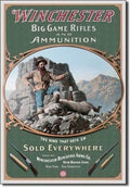 Vintage Replica Tin Metal Sign for Winchester Guns