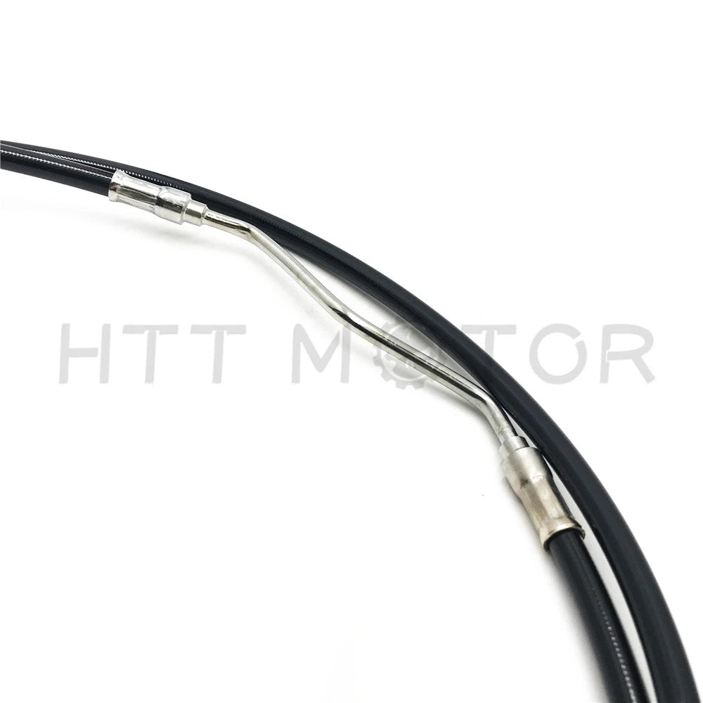 Black +10" Upper Front Brake Line for Harley Touring (2009–2013) w/ABS