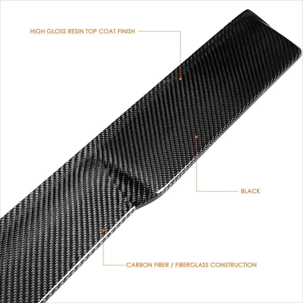Carbon Fiber V-Type Rear Window Spoiler for Dodge Charger (2011–2014)