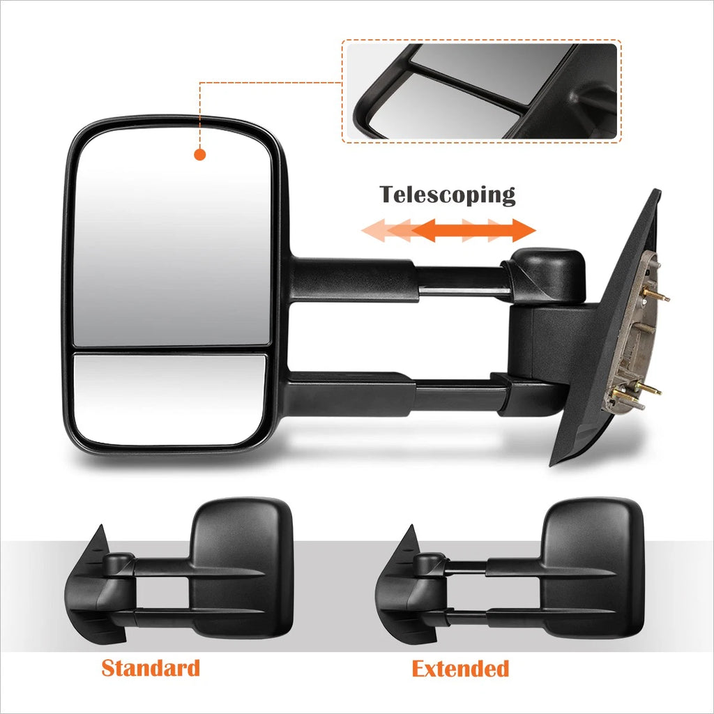 Manual Telescoping Towing Mirror Left for Chevrolet Avalanche/Tahoe/Escalade (2007–2013)