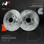 Front Drilled Brake Rotors & Ceramic Brake Pads for Chevy HHR (2006–2011)