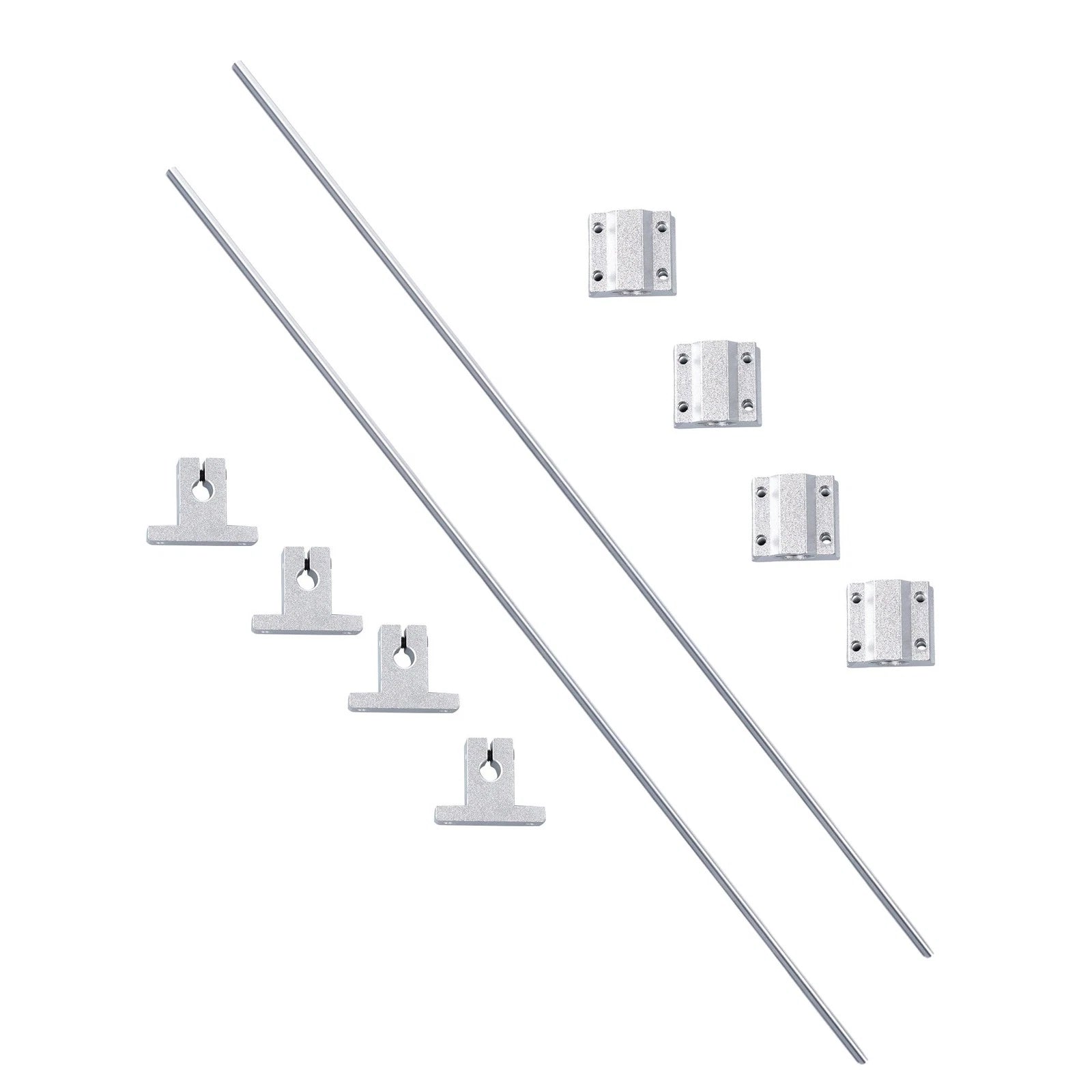 Set of 2 Linear Motion Rail Shaft Slide Guide with 4 Bearings