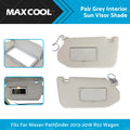 Set of 2 Interior Sun Visor Shades for Nissan Pathfinder (2013–2018)