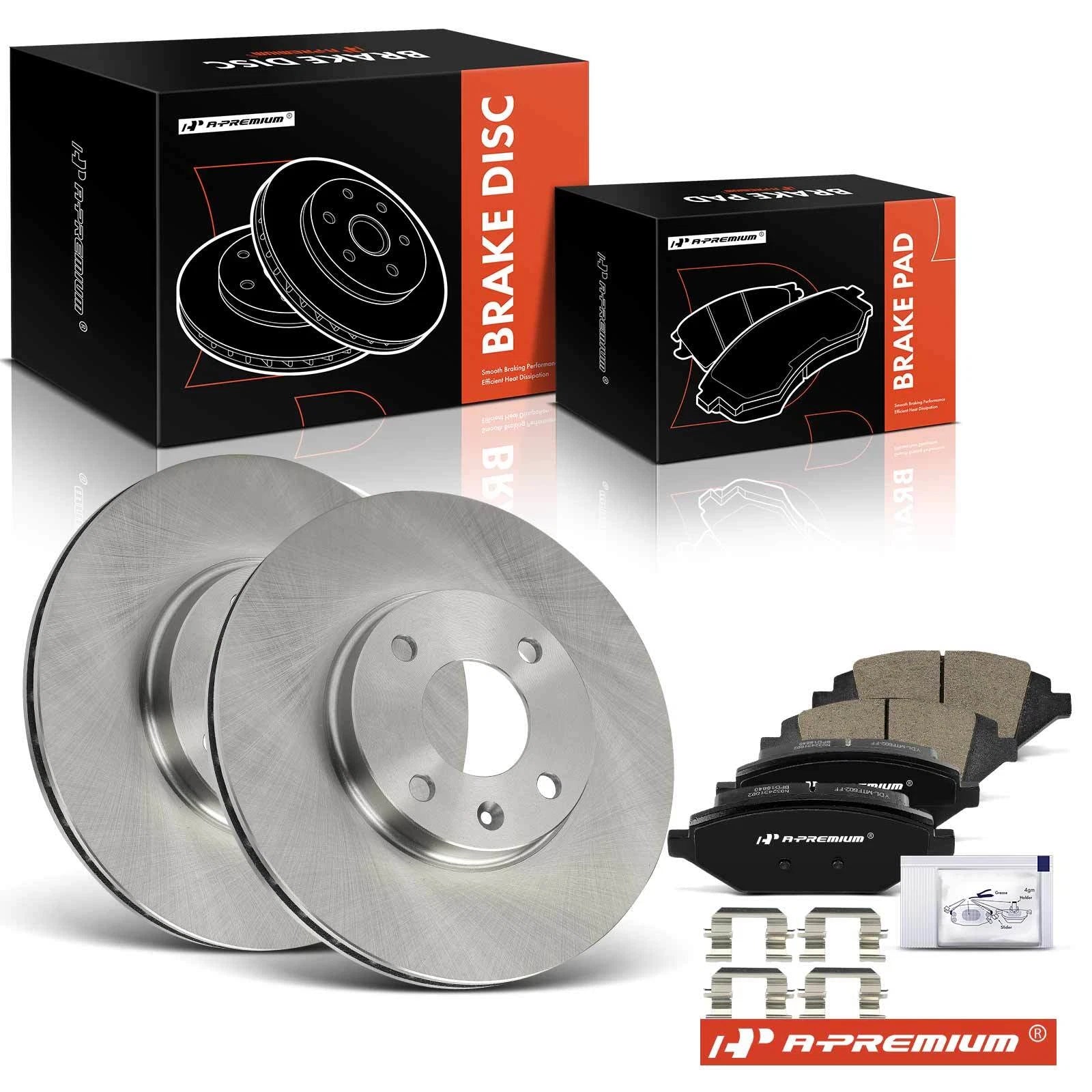 Front Disc Brake Rotors & Ceramic Pads for Chevy Spark (2016â2022)