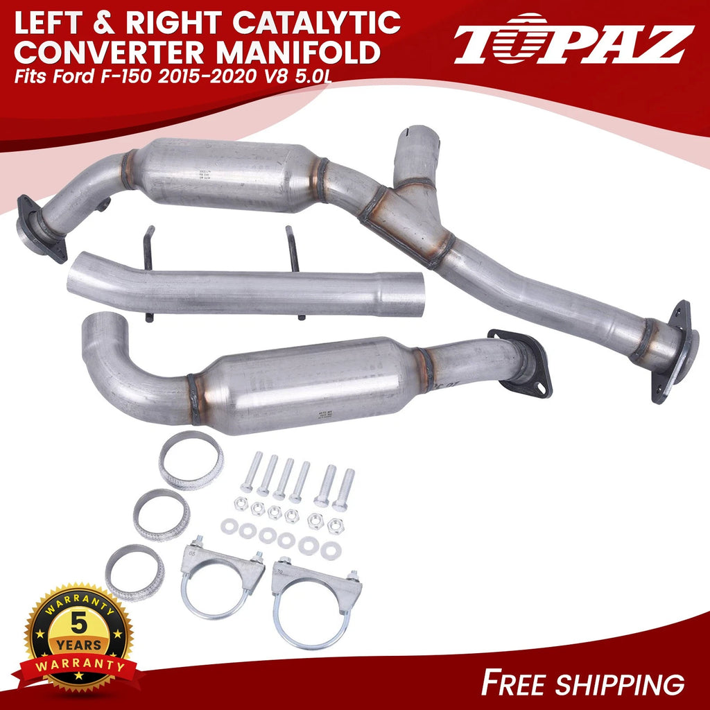 Set of 2 Catalytic Converters for Ford F-150 (2015–2020) V8 5.0L