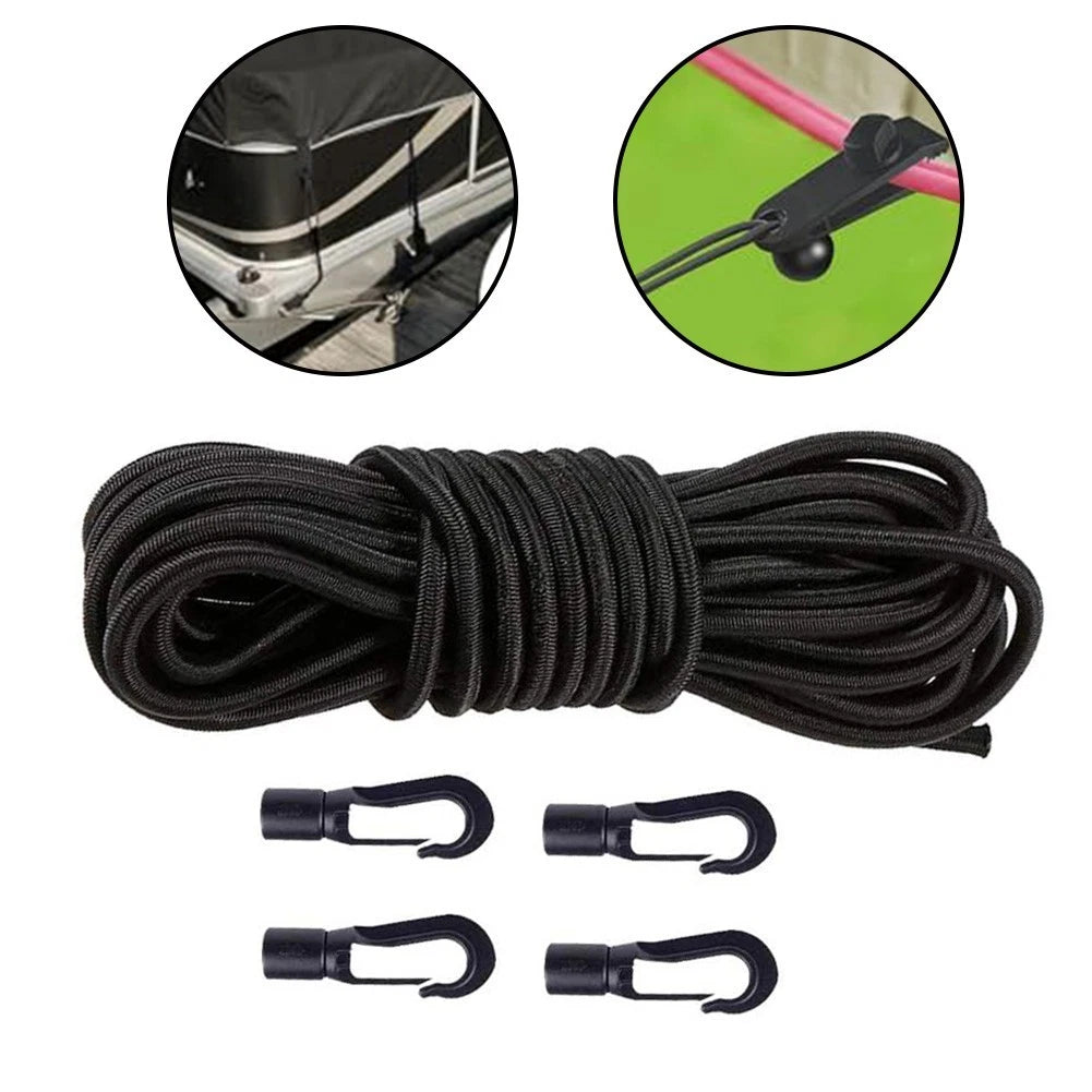 5M Marine Grade Nylon Bungee Rope for Outdoor Fastening Tasks