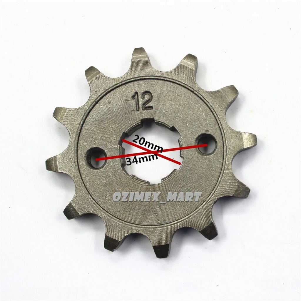 20mm 12T Front Chain Sprocket for Yamaha Honda Kawasaki Suzuki (200cc-250cc)