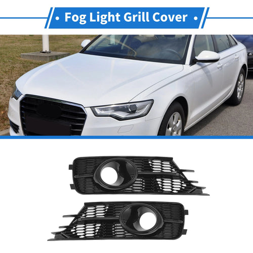 1 Pair Fog Light Grills for Audi A6 (2016–2018) No. 4G0807647A