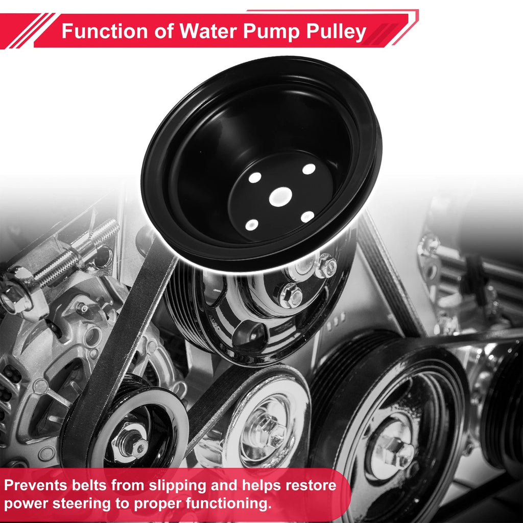 LWP Single-Groove Long Water Pump Pulley for Chevy SBC Small Block (262–267)