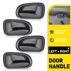 Set of 4 Gray Inner Door Handles for Toyota Corolla Prizm (1993–1997)
