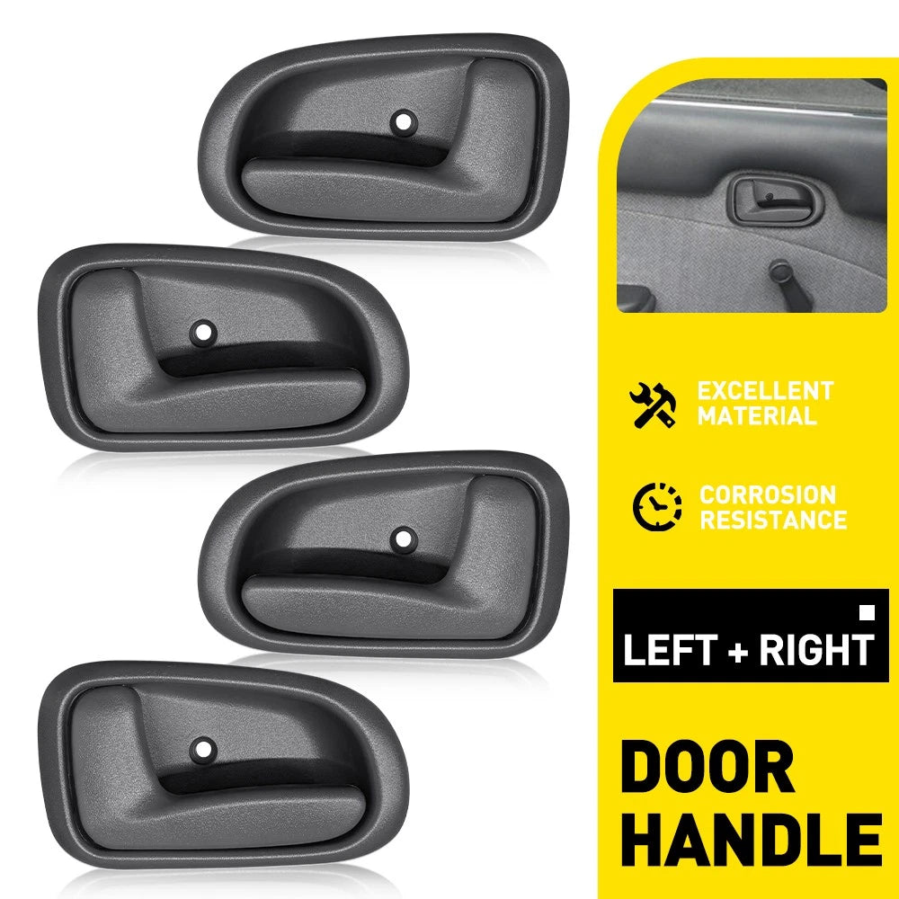 Set of 4 Gray Inner Door Handles for Toyota Corolla Prizm (1993–1997)