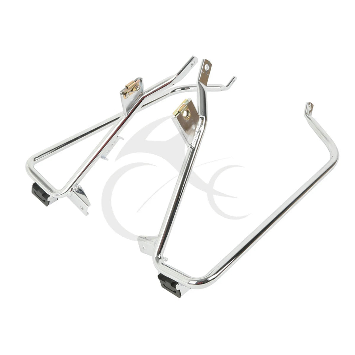 Chrome/Black Saddlebag Support Bracket for Harley Touring Road Glide (2009–2013)