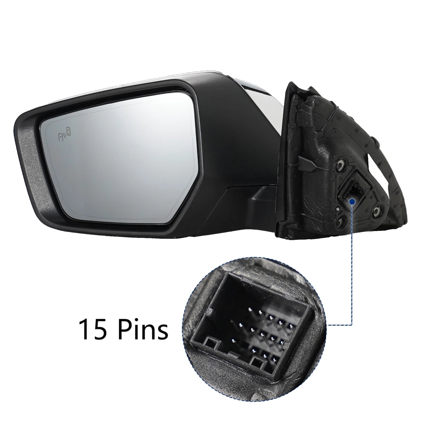 Left Side Mirror with Turn Signal & Blind Spot for Chevy Impala (2014–2020)