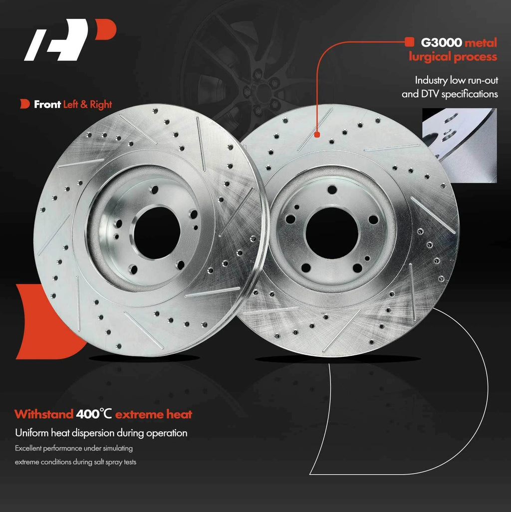 Front Drilled Brake Rotors for Kia Sedona (2015–2021)