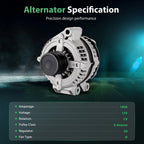 160A Alternator with 6 Groove Pulley for Dodge Avenger (2011–2014)