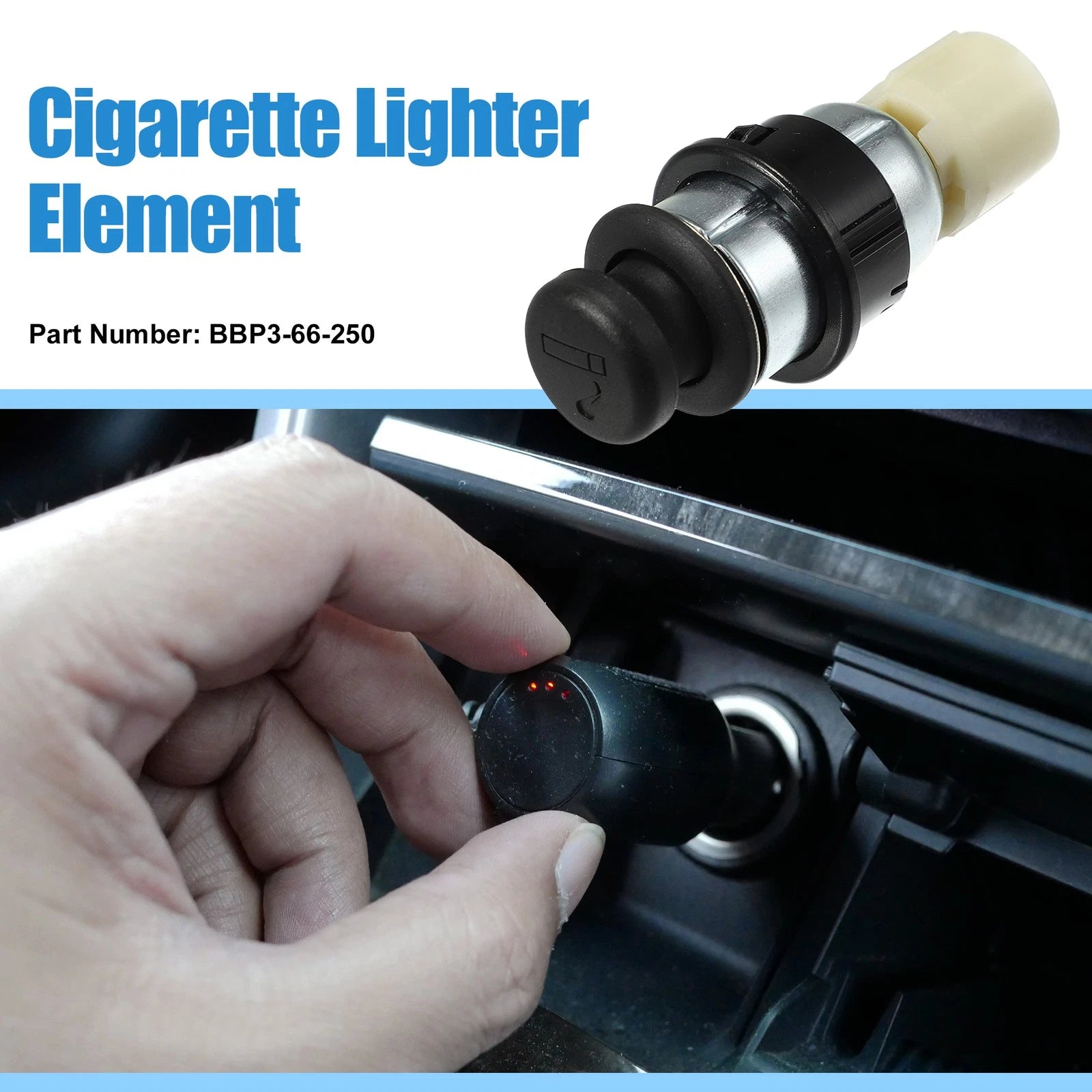 Cigarette Lighter Element Plug Assembly for Mazda CX-5 (2013–2016) BBP3-66-250